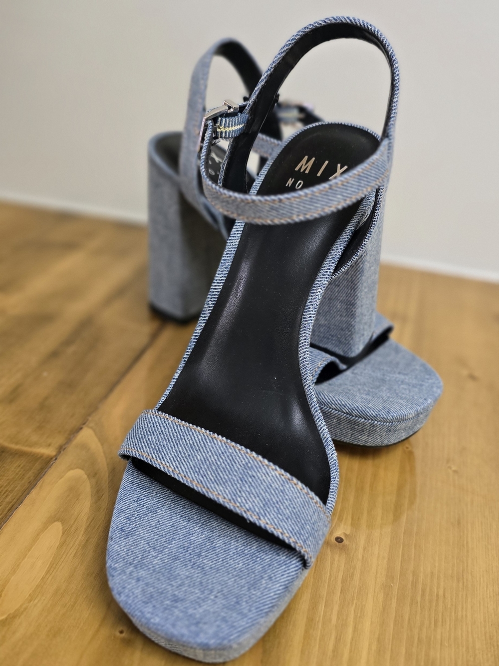 Mix No. 6 Denim Blue Platform Sandals